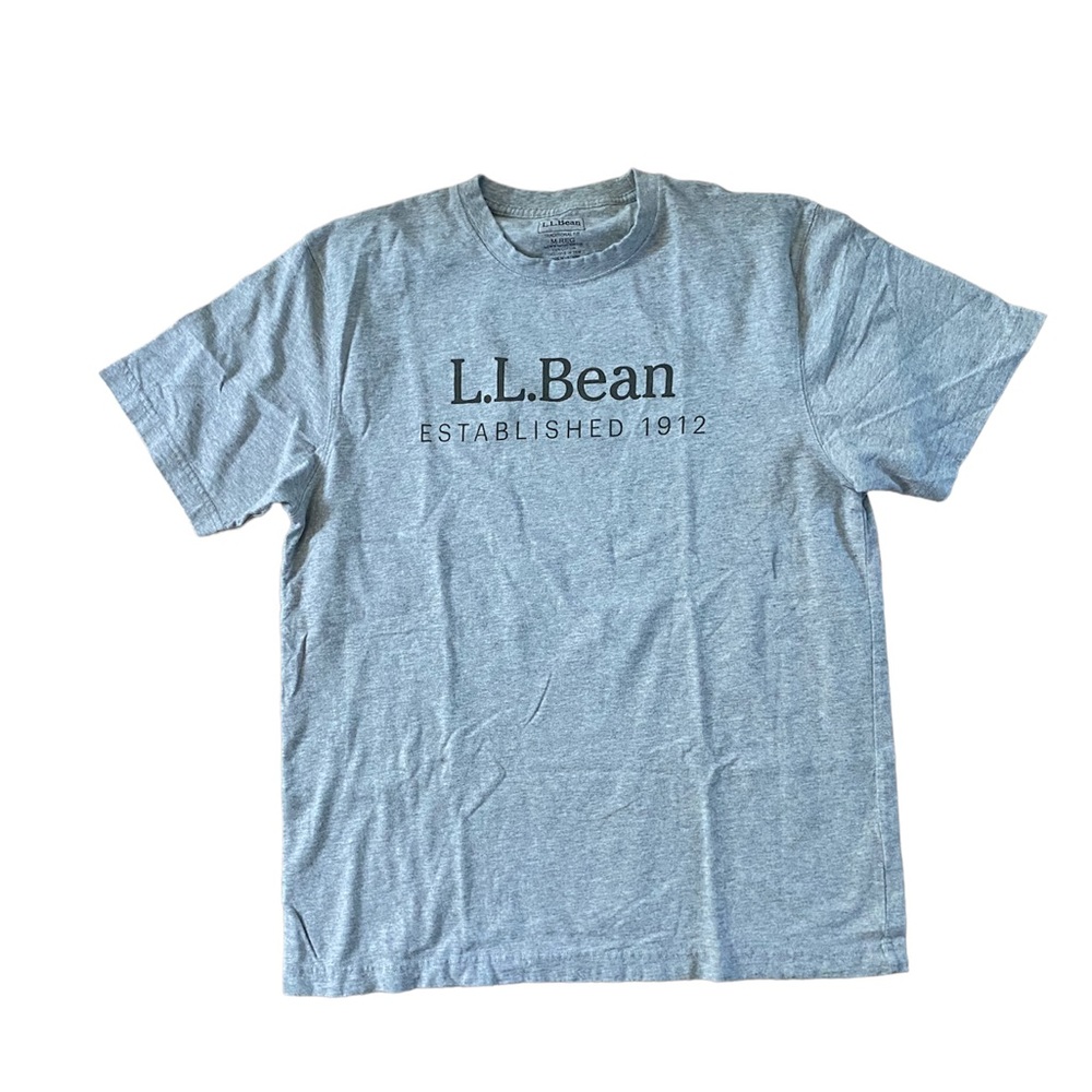 LL Bean Mens logo unshrinkable carefree tee, traditional fit size M, like new